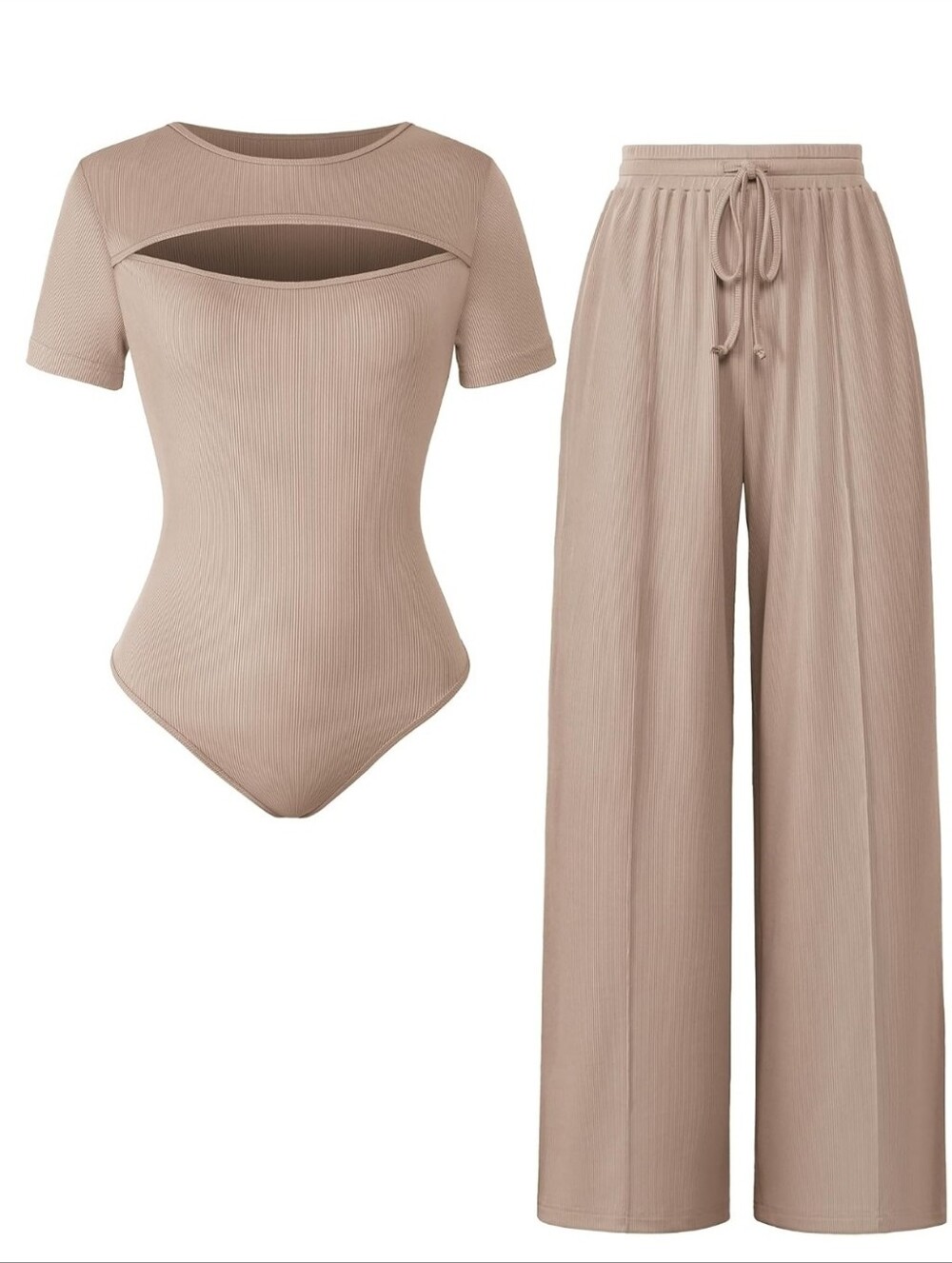 Women’s 2 Piece Bodysuit & Pants Set - Picture 2 of 3